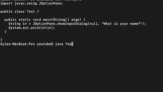 Java | JOptionPane Input Dialog
