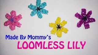 Lily Flower Charm or Ring Without the Rainbow Loom