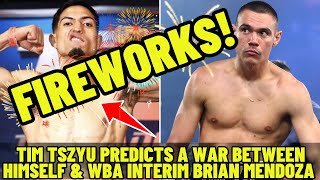 Tim Tszyu PREDICTS FIREWORKS In Match vs Brian Mendoza #boxing #sports #youtube #news #video #fyp