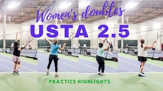 USTA 2.5 women's doubles tennis practice highlights [1/3]