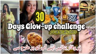 A 30 Day Glow-up Challenge You can Actually Stick to ! Realistic way to become beautiful inside out