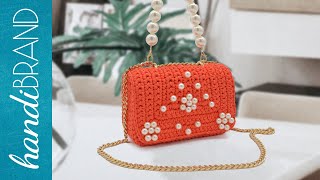 Crochet Mini Pearl Pochette | handiΒrand