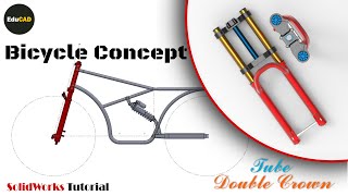 Solidworks Tutorial : Bicycle Concept (Front Shock/Tube & Double Crown) Part 06-02