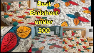 GLACE COTTON DOUBLE BED BEDSHEET PACK OF 1 WITH 2 PILLOW COVERS BY MEESHO || UNBOXING || REVIEW ||