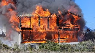 'Flames about 60 feet in the air': Firefighters battle fully engulfed home in St. Simons Island