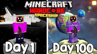 I Survived 100 Days In A Spaceship In Hardcore Minecraft... Here's What Happened