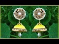 Silk Thread Earring Making | silk thread jhumkas | how to make earrings | Thread Works