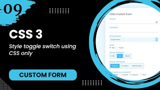 Custom Form #9 - Style toggle switch using CSS only