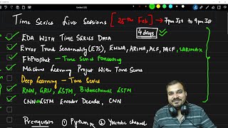 Announcing Time Series Live Session With Syllabus And Prerequisites