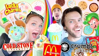 Tasting VIRAL Celebrity Foods! MCDONALDS, CRUMBL COOKIES, and COLD STONE! New HO