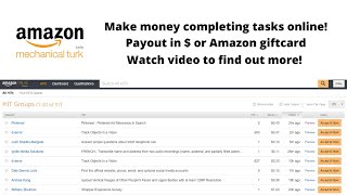 Amazon Mechanical Turk (MTurk) Introduction \u0026 Hit Examples