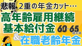 【悲報！】65歳未満　年金カット…在職老齢年金と高齢者雇用継続基本給付金の併用時の落とし穴を解説