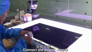 Inspect LED LCD Panel COF Problem -- TV LED LCD Panel Repair TAB COF Bonding Machine Tutorial