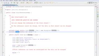 IN JAVA CAN WE REASSIGN A FINAL VARIABLE DEMO