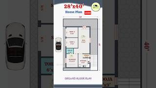 28X40 House Plan, 28 by 40 Home Design, Commercial House Design #housedesign #shorts #youtubeshorts