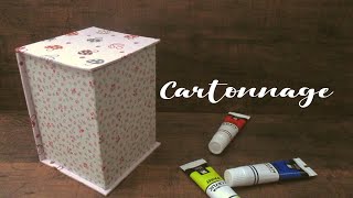 How to make a Cartonnage Partition Box【カルトナージュ】絵の具やマニキュアが整理整頓できる収納ボックス