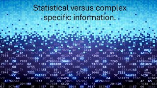 Statistical versus complex specific information