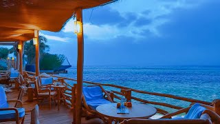 ☕Summer Atmosphere of a Coastal Cafe with relaxing Bossa Nova Music and Sound of Ocean Waves 🏖