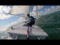 ilca laser sailing downwind boat speed with odp team