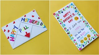 DIY - SURPRISE MESSAGE CARD FOR MOTHER'S DAY/ Pull Tab Origami Envelope Card/ No Glue No Scissors