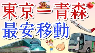 【 青森  東京  新幹線 】青森ー東京間のバス・飛行機・新幹線(はやぶさ)代金を徹底比較❗️