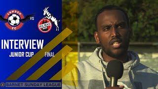 JUNIOR CUP | FINAL | PRE MATCH INTERVIEW | AKON ABDULLE