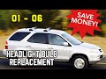 Acura MDX Headlight Bulb Replacement | 9006 HB4 | 2001 2002 2003 2004 2005 2006 | Low High Beam