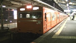 JR大阪環状線103系LA2編成内回り 夜の天満駅発車