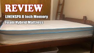 LINENSPA 8 Inch Memory Foam Hybrid Mattress Review 2024 - What Do I Think?