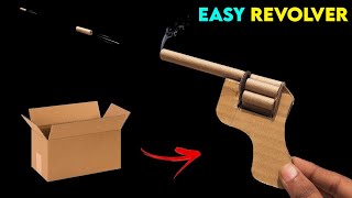 How to make a cardboard gun | cardboard revolver | best working gun
