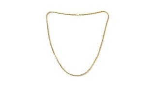 Technibond Twisted Double Box Chain Necklace