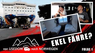 Von Usedom nach Norwegen | Folge 1 | Fahrt mit der Fähre von Swinemünde nach Ystad in Schweden