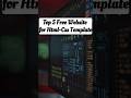 Top 5 Free Website For Html-Css Template