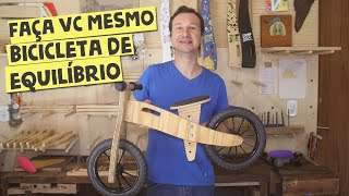 Como fazer uma bicicleta de equilíbrio de madeira infantil