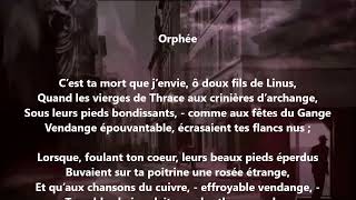 Orphée - Armand Silvestre lu par Yvon Jean