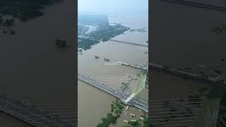 Signature Bridge Delhi during Flood. #newdelhi #india #flood #instagram #youtubeshorts #google