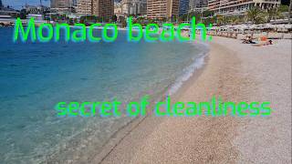 Monaco public beach: secret of cleanliness