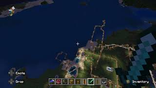 Minecraft Roller Coaster Build Aerial View!