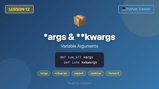 Python *args and kwargs Explained - Beginner Tutorial #12 (with mini project)