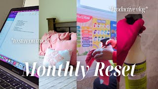 MONTHLY RESET ROUTINE ⭐️ deep cleaning, organization, set finance goals & goal planning