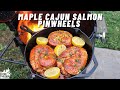 Maple Cajun Salmon Pinwheels 🐟 🍁 🌶 🔥 #shorts