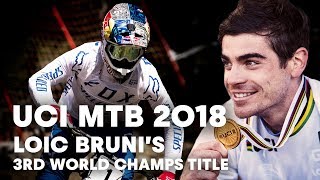 Loic Bruni가 세 번째 월드 챔피언십 타이틀을 획득한 방법 | UCI MTB 2018