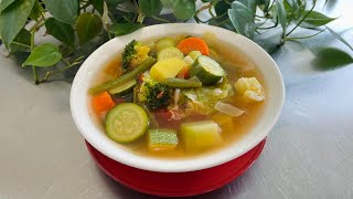 Baja de peso Con la sopa de vegetales más rica que haremos hoy 🍆🍅🫑🥦🥬🧅🧄