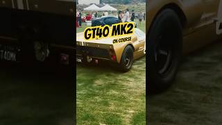 Gold Ford GT40 mk2 rolling out from an event  off the golf course at Promontory Utah #gt40