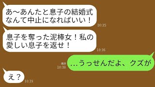 結婚式当日、息子をこれでもかと愛する義母が式の最中に大泣き。「息子を奪われてしまった！泥棒め！」と叫ぶ義母に、「ママなりの愛情だから許してあげて」と夫。私が怒り狂って即座に結婚を中止にした結果www