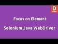 Focus on element using selenium java