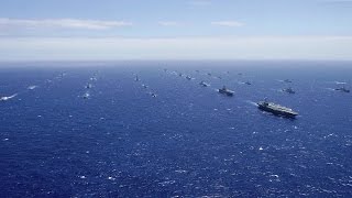 40 Military Ships \u0026 Submarines Steam In Close Formation – Exercise RIMPAC 2016