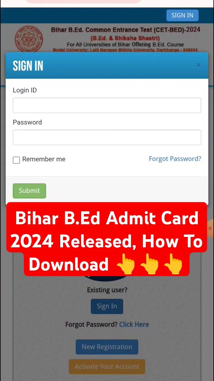 Bihar B.Ed Admit Cars 2024 OUT || How To Download Bihar B.Ed Admit Card ...