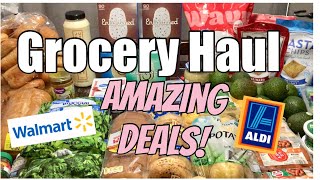 WEEKLY GROCERY HAUL | Walmart and ALDI | 🥑 💐 AMAZING DEALS THIS WEEK!