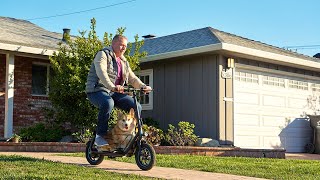 Best electric scooter for walking the pets Gyroor C1S with front and back basket